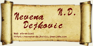 Nevena Dejković vizit kartica